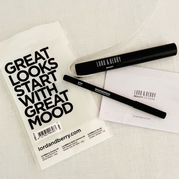 LORD & BERRY Mascara Boost + Smudgeproof Liner Kit , Both in Black, NEW - Picture 9 of 10